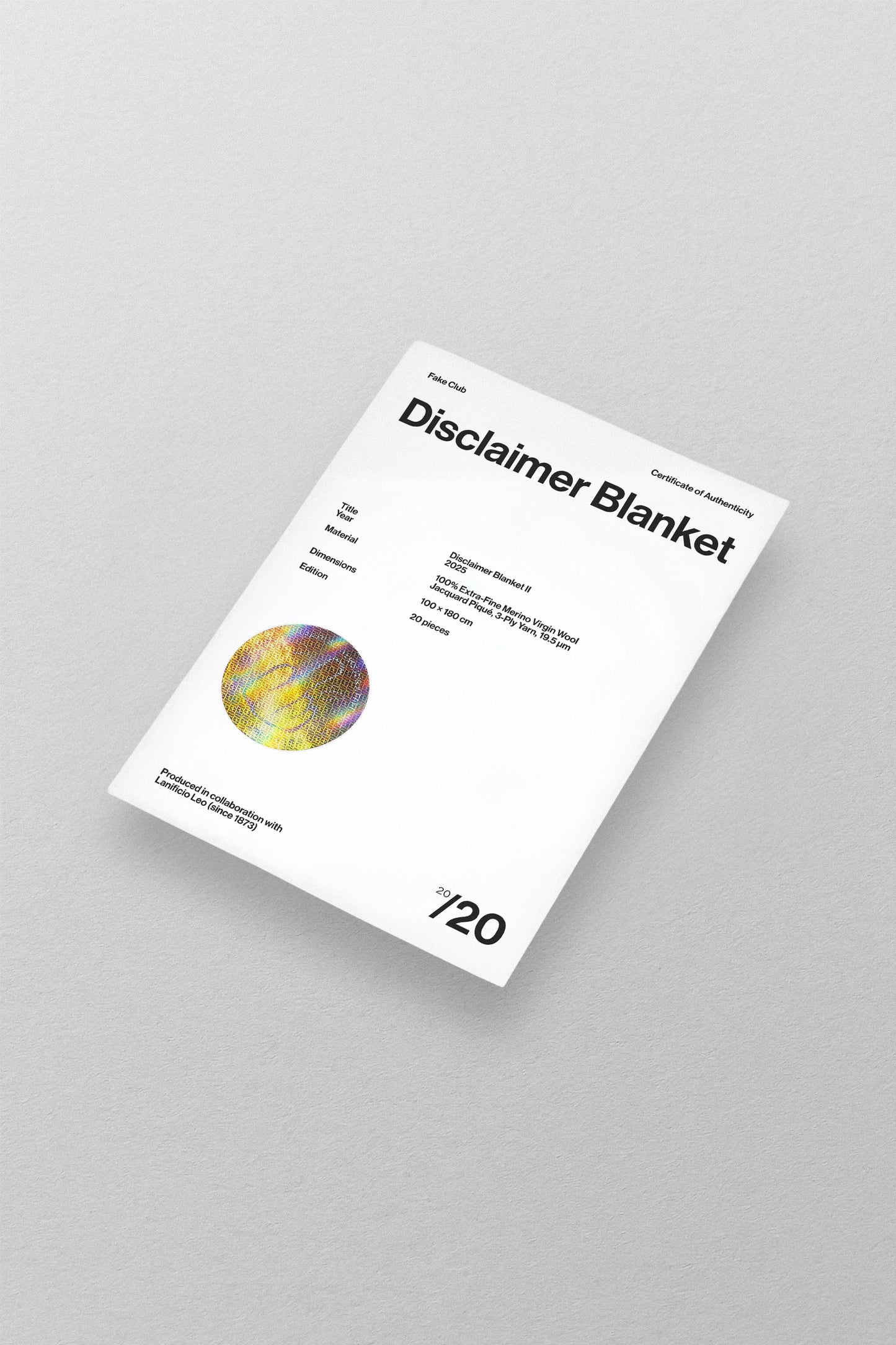 Disclaimer Blanket II