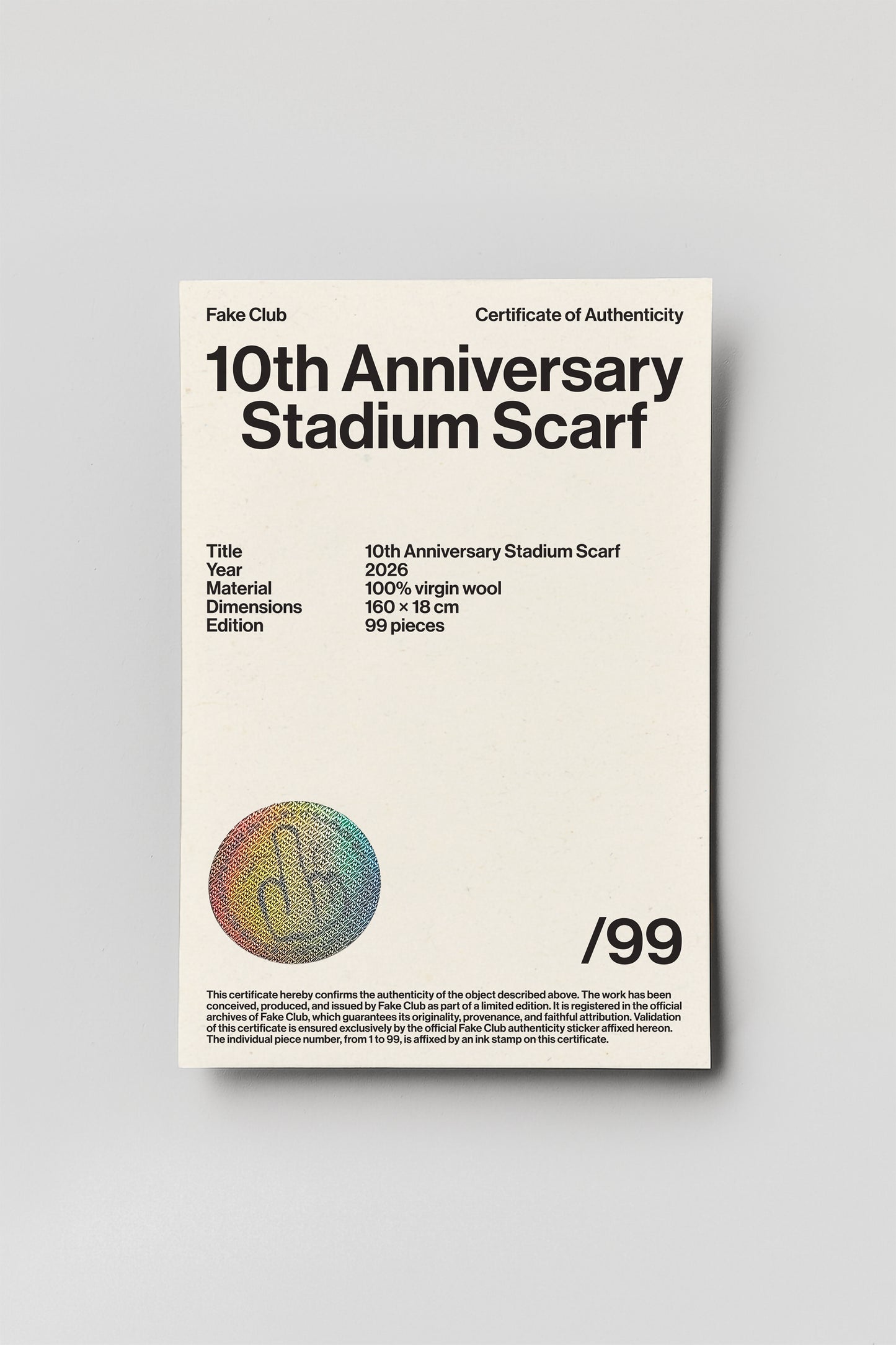 10th Anniversary Stadium Scarf